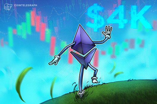 Ether price hits $4K for first time since December 2024