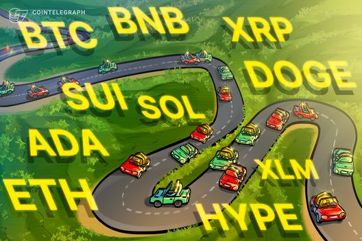 Price predictions 7/30: BTC, ETH, XRP, BNB, SOL, DOGE, ADA, HYPE, XLM, SUI