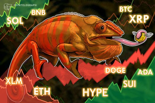 Price predictions 8/1: BTC, ETH, XRP, BNB, SOL, DOGE, ADA, HYPE, XLM, SUI